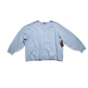 Vince Camuto V-Neck‎ Oversized Sweater Marine Blue Womens Size XXL NWT Soft Cozy